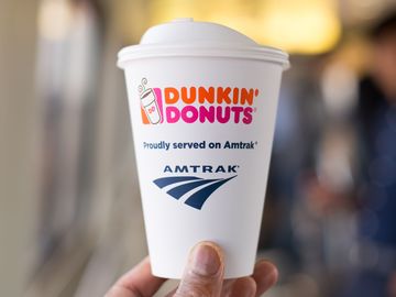 Dunkin’ Donuts Hot Coffee Now Available On Board Amtrak® Acela Express