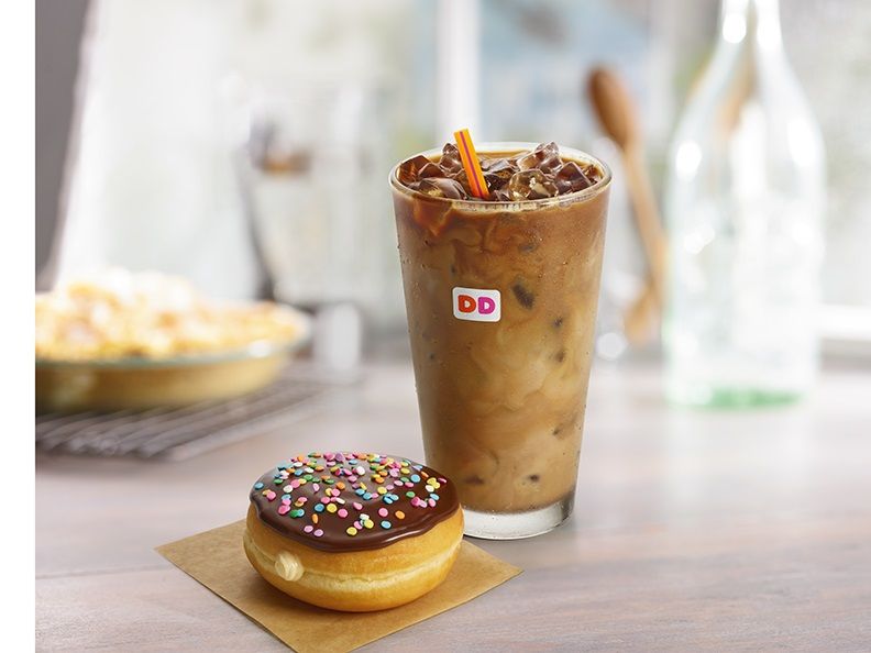 Iced Coffee and Vanilla Cake Batter Donut