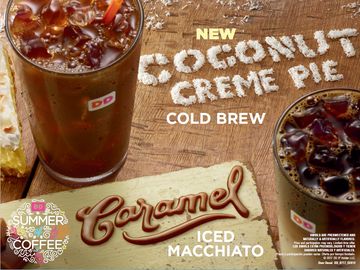 Coconut Creme Pie Cold Brew and Caramel Iced Macchiato