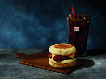 Smoked Sausage Breakfast Sandwich and Cold Brew_Lifestyle