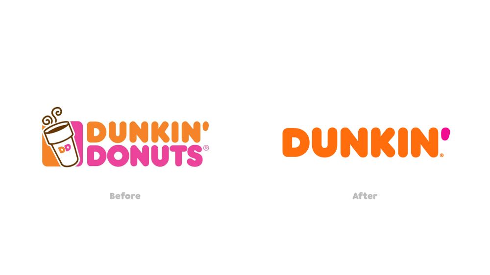 Dunkin' Branding Before and After