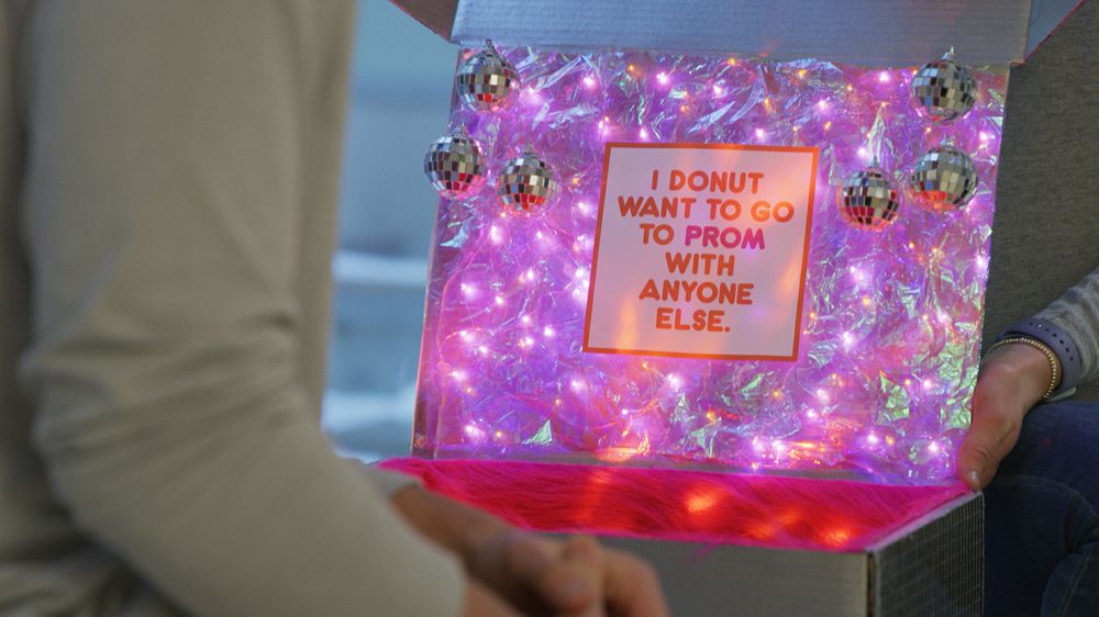 Patients at Boston Children’s Hospital Prompose with Dunkin’ 