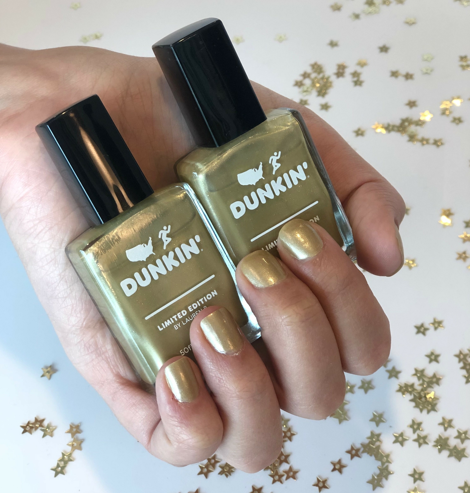 Glow Gold Nail Polish Dunkin 
