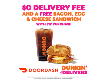 Dunkin' DoorDash Dunkin' DoorDash