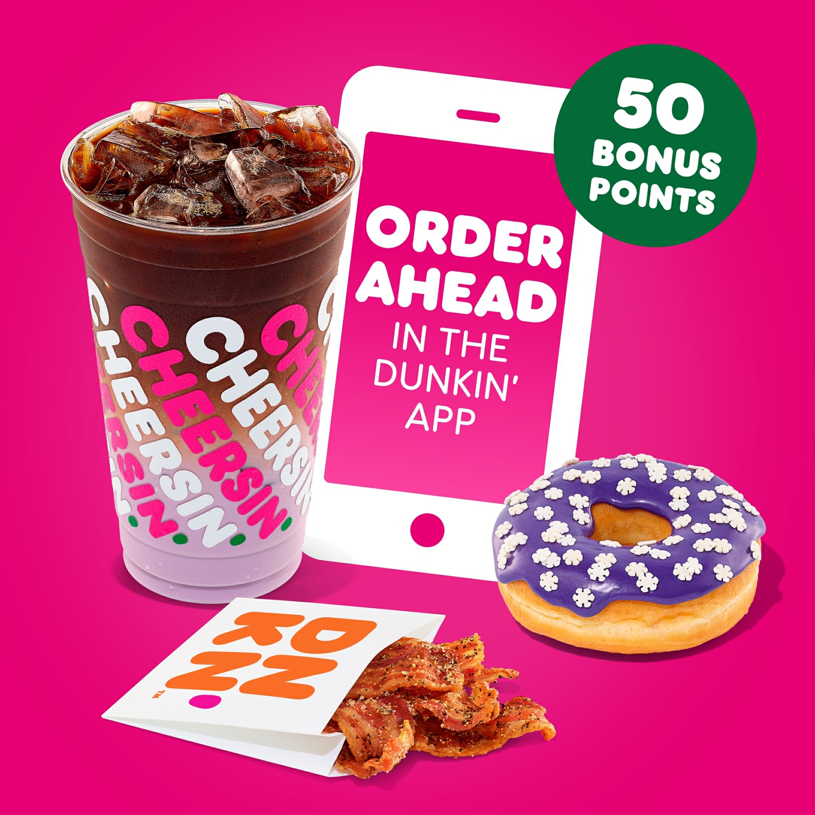 Unwrap 50 Bonus Points When You Order Ahead on the Dunkin’ App