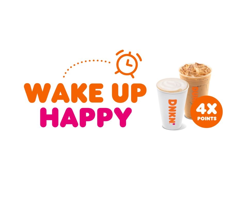 Earn 4X the Points with Dunkin’ This Daylight Savings 