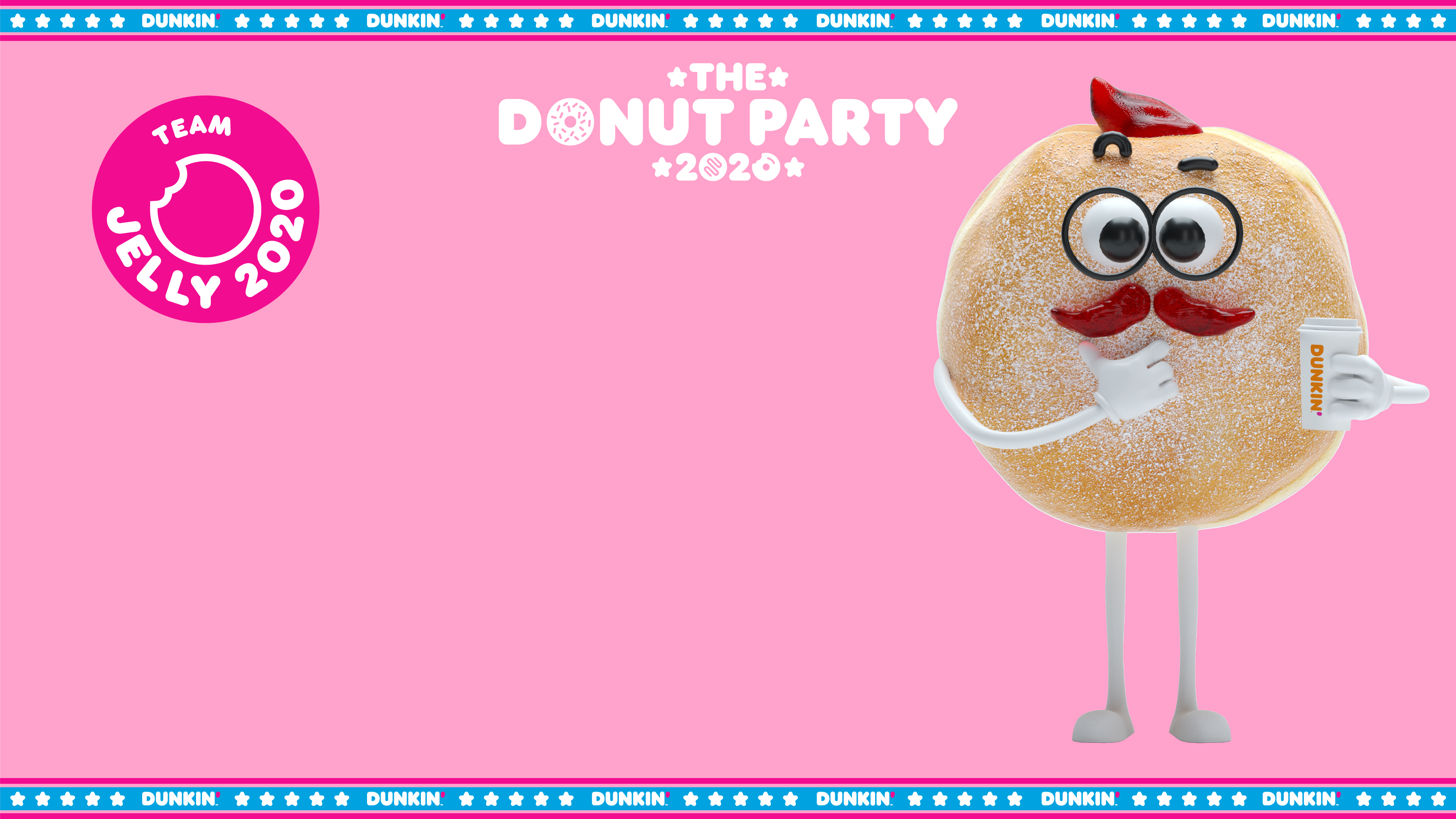 Dunkin' National Donut Day Zoom Background