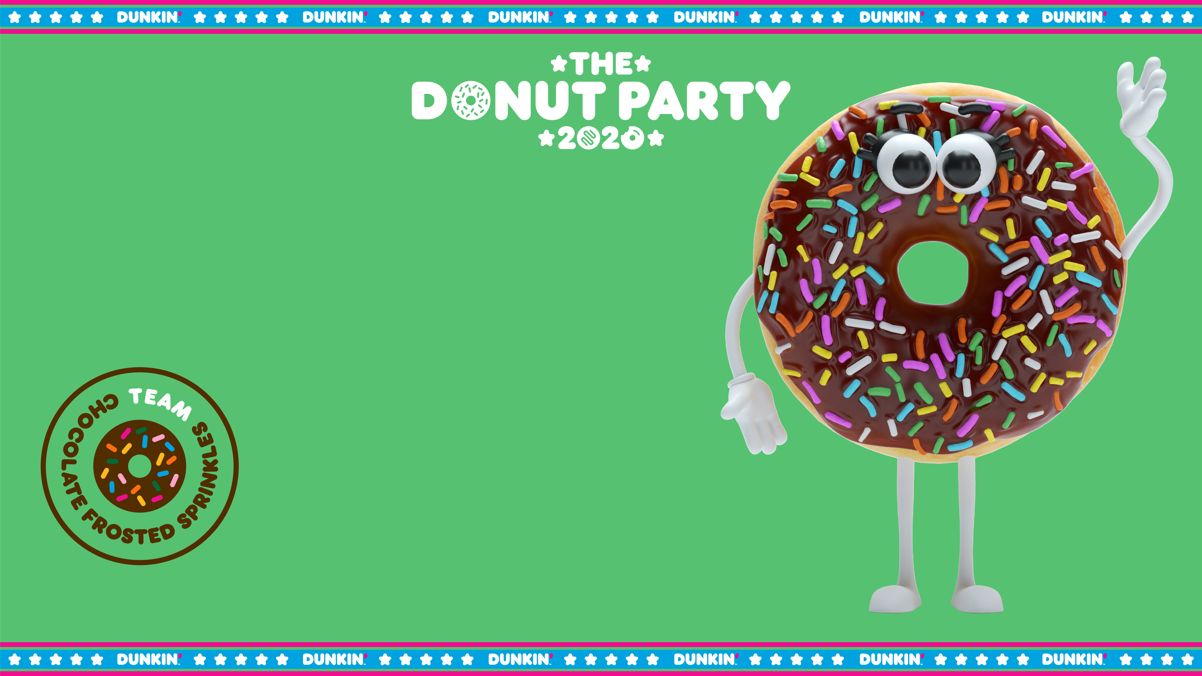 Dunkin' National Donut Day Zoom Background