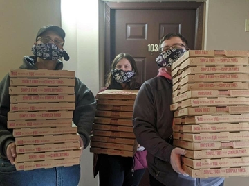 360YS housing during COVID-19_pizza delivery