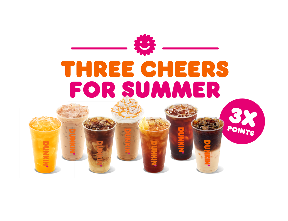 Send Off Summer with 3X Points from Dunkin’