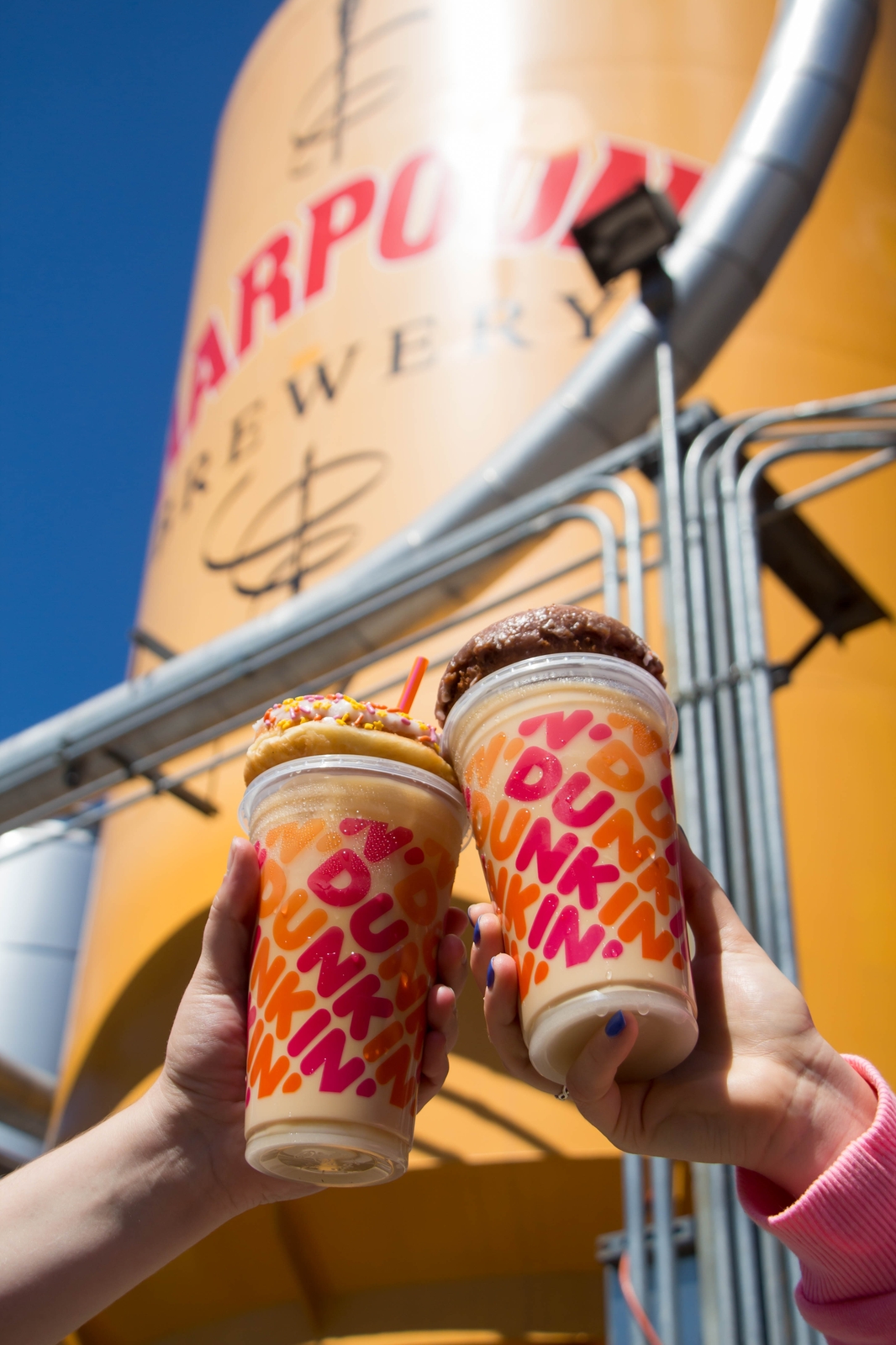 Harpoon Dunkin coffee and donuts