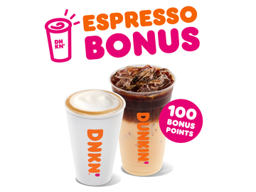 Sip and Earn 100 Bonus Points on Espresso Drinks Sip and Earn 100 Bonus Points on Espresso Drinks