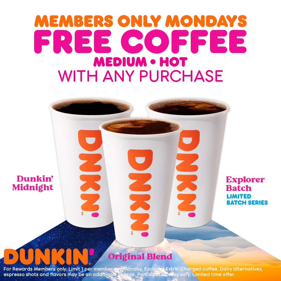 Free Coffee Mondays Heat Up February for Loyal Dunkin’ Guests