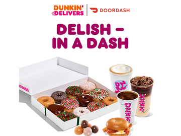 Special Delivery for Thanksgiving: DoorDash $5 off $20+ Dunkin’ order for DashPass users