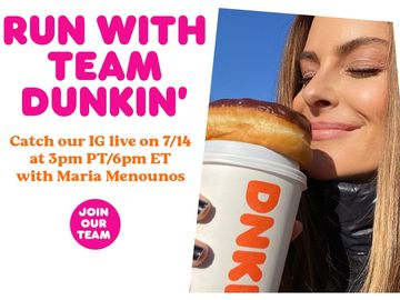Dunkin’ Launches Live Social Event Series with Maria Menounos and Restaurant Team Members for a Look at Life Behind the Counter