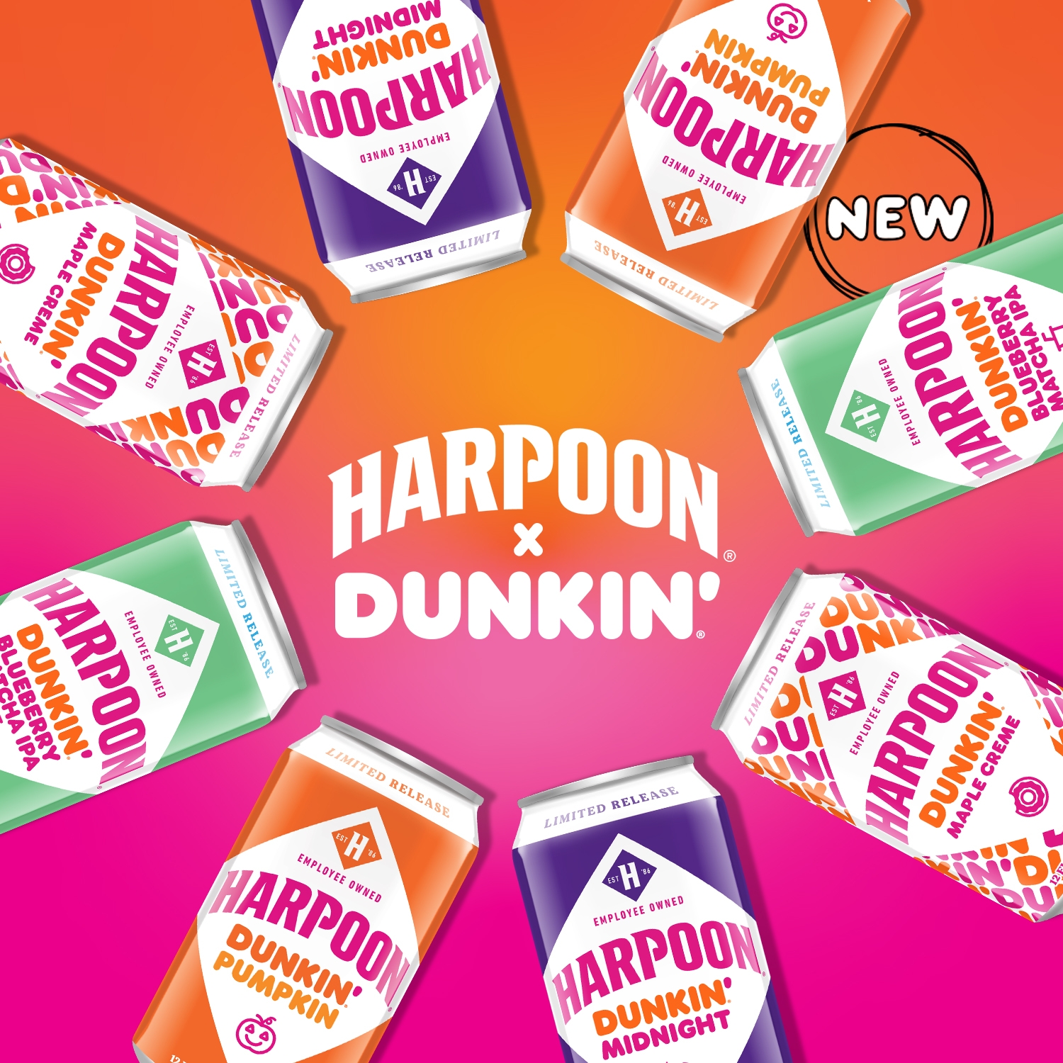 Harpoon Brewery and Dunkin’ Craft Three New Beers for Fall 