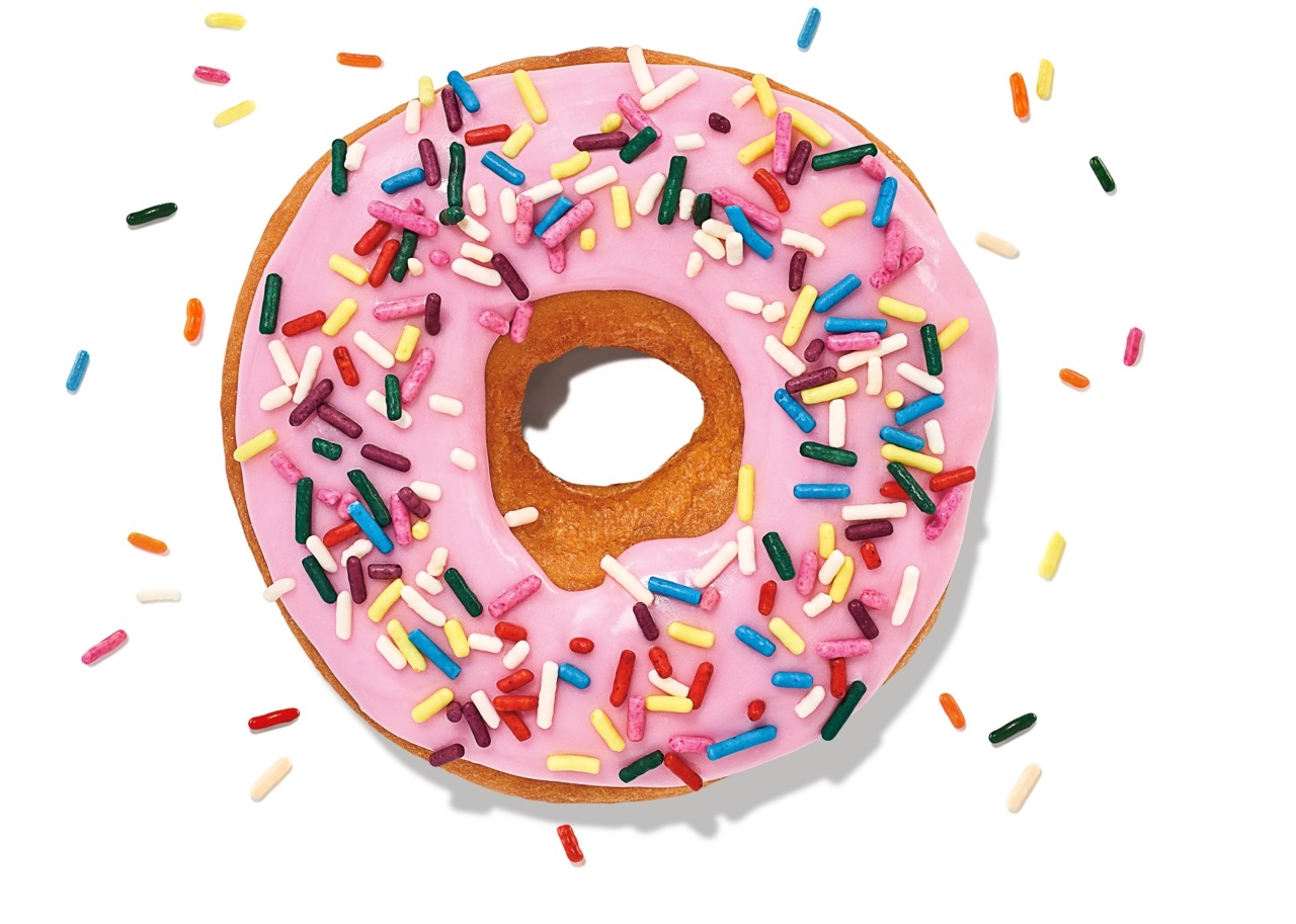 Dunkin' Stawberry Frosted with Sprinkles