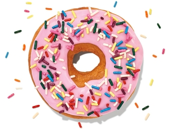 Dunkin' Stawberry Frosted with Sprinkles