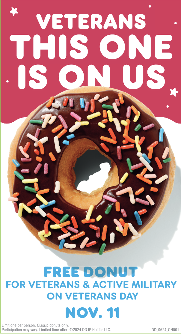 Free Donut on Veterans Day