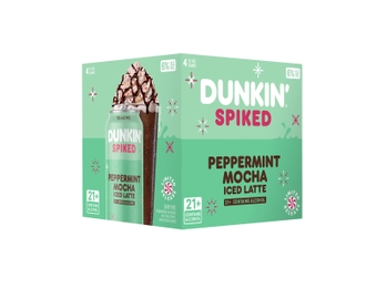 Limited-Edition Dunkin' Spiked Peppermint Mocha Iced Latte