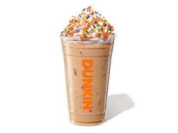 Dunkin' Vanilla Frosted Donut Iced Signature Latte