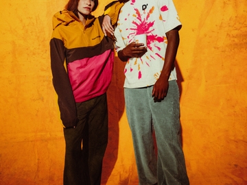 Dunkin' x AMBUSH Windbreaker and Tie Dye T-Shirt