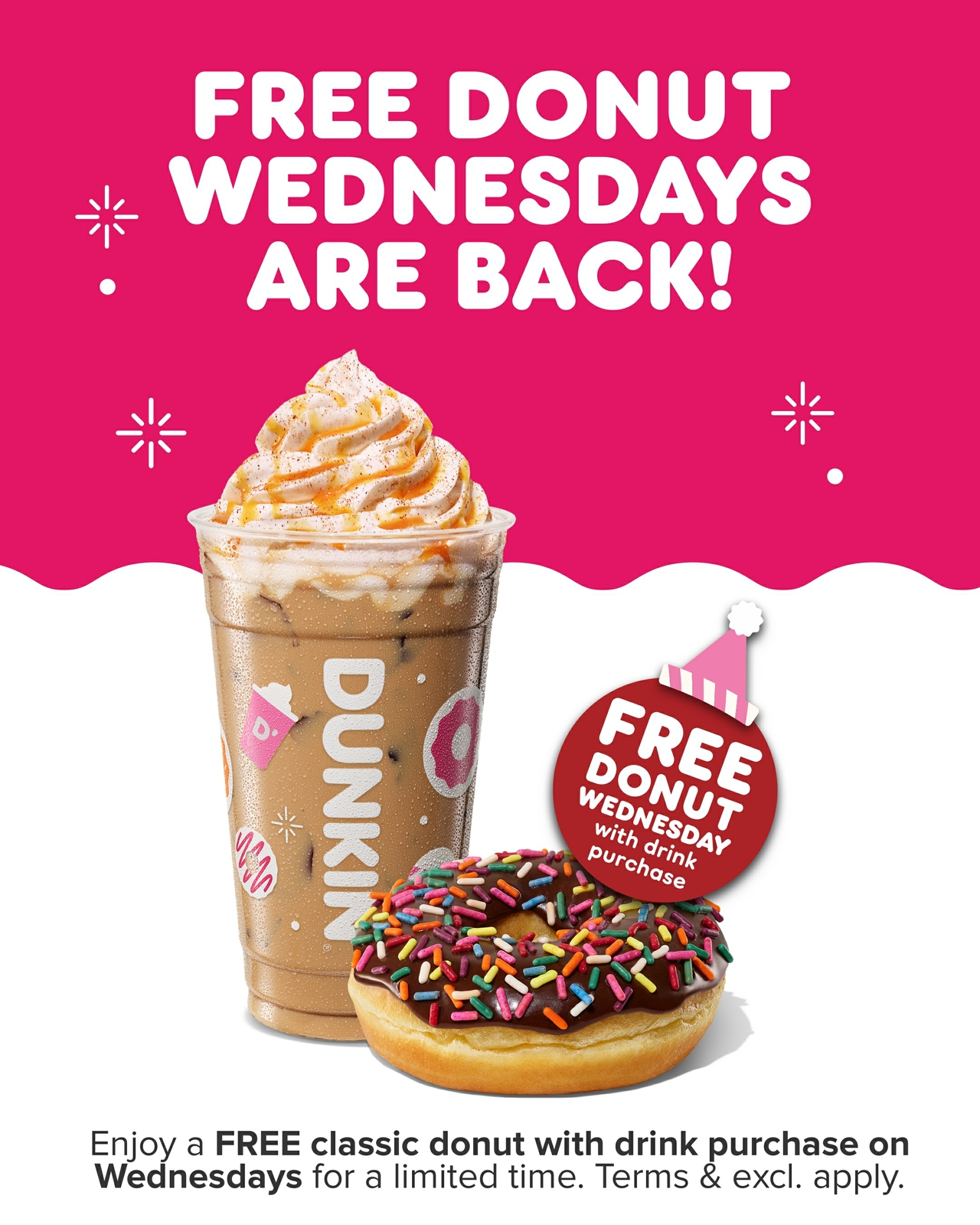Dunkin' Free Donut Wednesdays