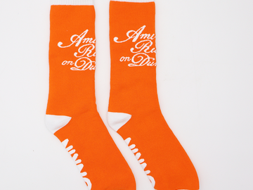 America Runneth On Dunkin': Orange Socks America Runneth On Dunkin': Orange Socks