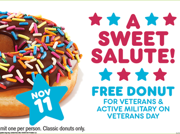 Veterans Day Offer at Dunkin' Veterans Day Offer at Dunkin'
