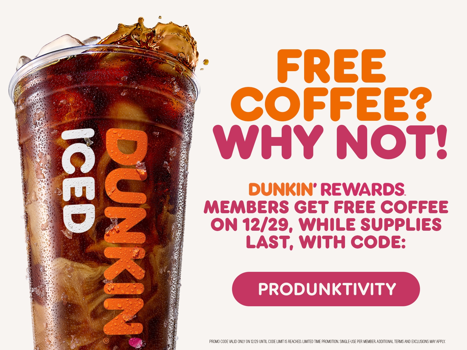 Dunkin' ProDunktivity Offer
