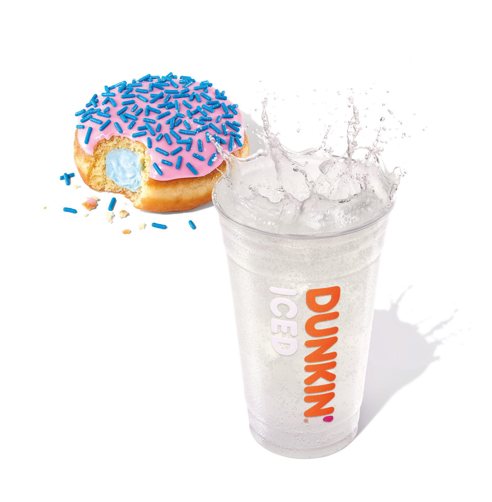 Arctic Cherry Dunkin' Energy & Cotton Candy Specialty Donut