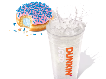 Arctic Cherry Dunkin' Energy & Cotton Candy Specialty Donut Arctic Cherry Dunkin' Energy & Cotton Candy Specialty Donut