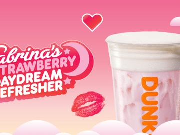A Sip Worth Dreaming About: Dunkin’® and Sabrina Carpenter Reunite for Sabrina’s Strawberry Daydream Refresher to Lead Its Latest Summer Lineup A Sip Worth Dreaming About: Dunkin’® and Sabrina Carpenter Reunite for Sabrina’s Strawberry Daydream Refresher to Lead Its Latest Summer Lineup