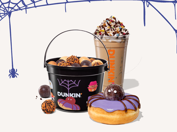 Dunkin’® Brews Up Halloween Magic with New Candy Bar Signature Latte, Return of the Spider Donut and Halloween MUNCHKINS® Bucket Dunkin’® Brews Up Halloween Magic with New Candy Bar Signature Latte, Return of the Spider Donut and Halloween MUNCHKINS® Bucket