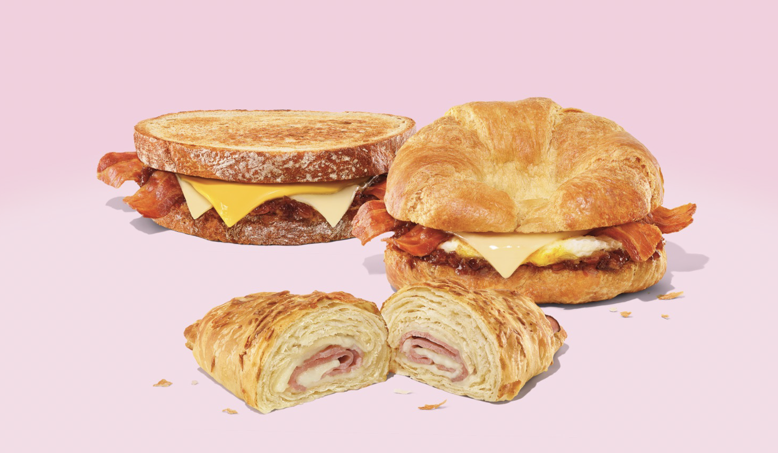 Ultimate Bacon Jam Breakfast Sandwich, Bacon Jam Grilled Cheese and Ham + Swiss Croissant Stuffer