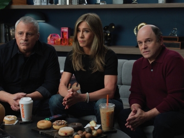 Matt LeBlanc (left), Jennifer Aniston (center) and Jason Alexander (right)