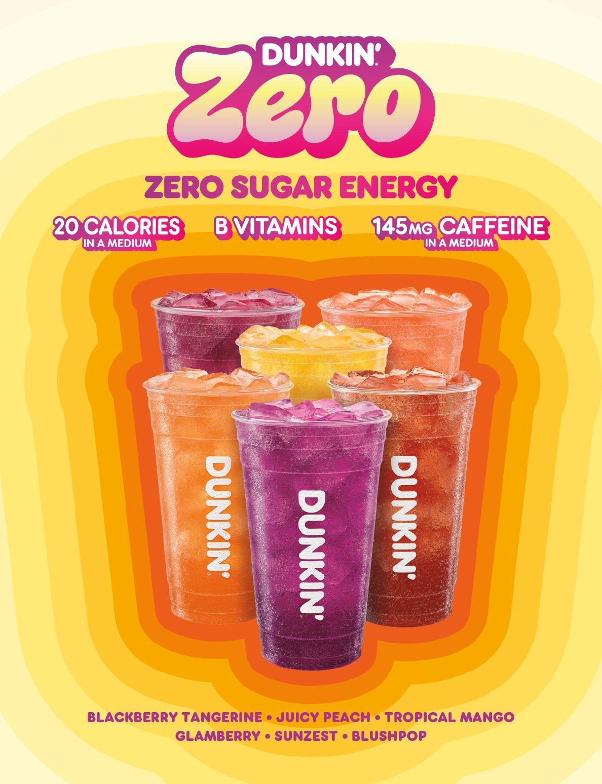 Dunkin' Zero Sugar Energy Lineup