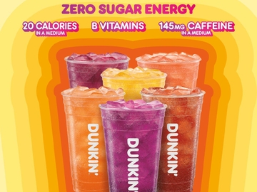 Dunkin' Zero Sugar Energy Lineup Dunkin' Zero Sugar Energy Lineup