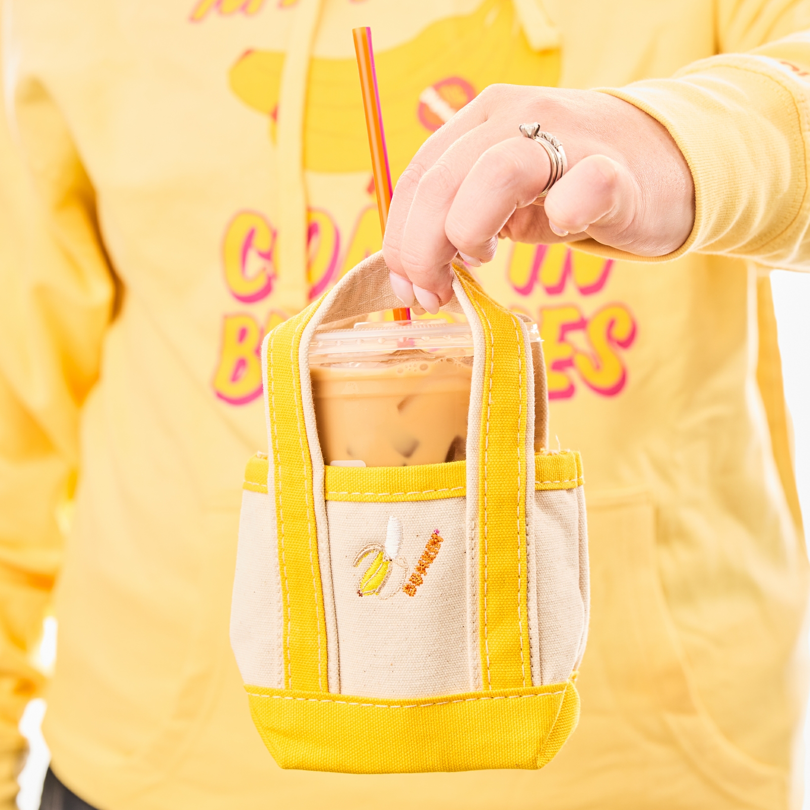 Dunkin' Banana Mini Drink Tote
