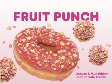 Dunkin' Fruit Punch Donut and MUNCHKINS