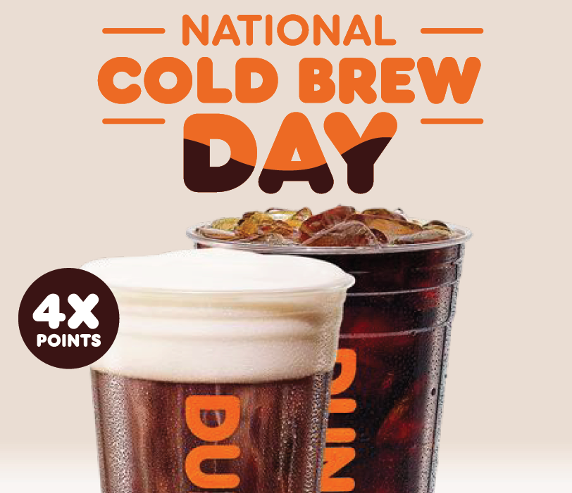 Dunkin' Rewards for National Cold Brew Day