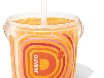 Dunkin' Mango Pineapple Refresher Iced Beverage Bucket Dunkin' Mango Pineapple Refresher Iced Beverage Bucket