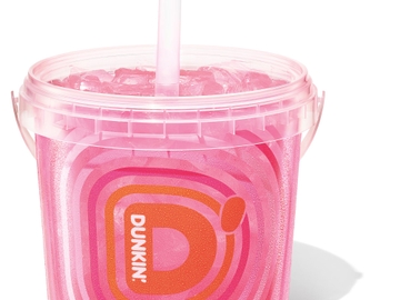 Dunkin' Strawberry Dragonfruit LemonadeRefresher Iced Beverage Bucket Dunkin' Strawberry Dragonfruit LemonadeRefresher Iced Beverage Bucket
