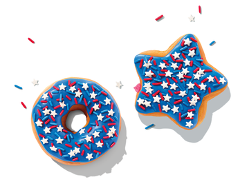 Rocket Pop Donut Star Shell  Stars and Stripes Donut