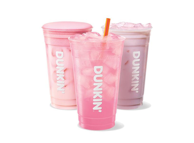 Dunkin Pink Pineapple Refresher lineup