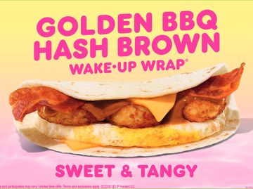 Dunkin' Golden BBQ Hashbrown Wake-Up Wrap Dunkin' Golden BBQ Hashbrown Wake-Up Wrap