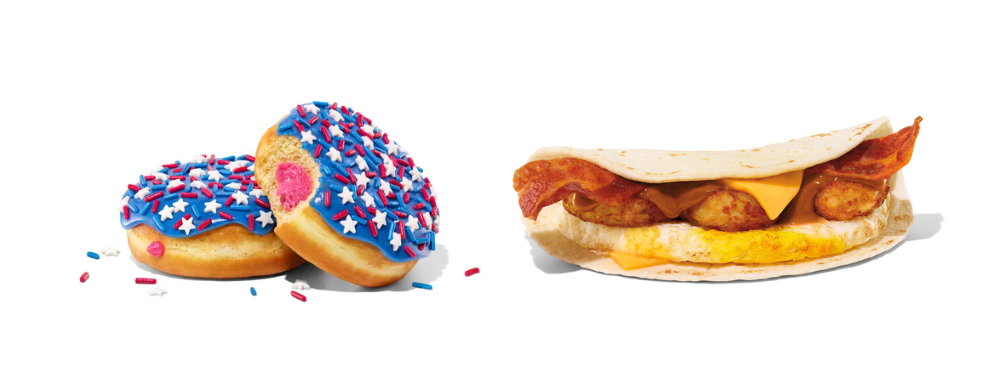 Dunkin' Rocket Pop Classic Donut and Golden BBQ Hash Brown Wake-Up Wrap