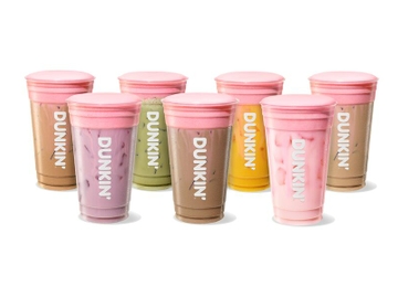 Dunkin' Beverages featuring Barbie Pink Strawberry Cold Foam