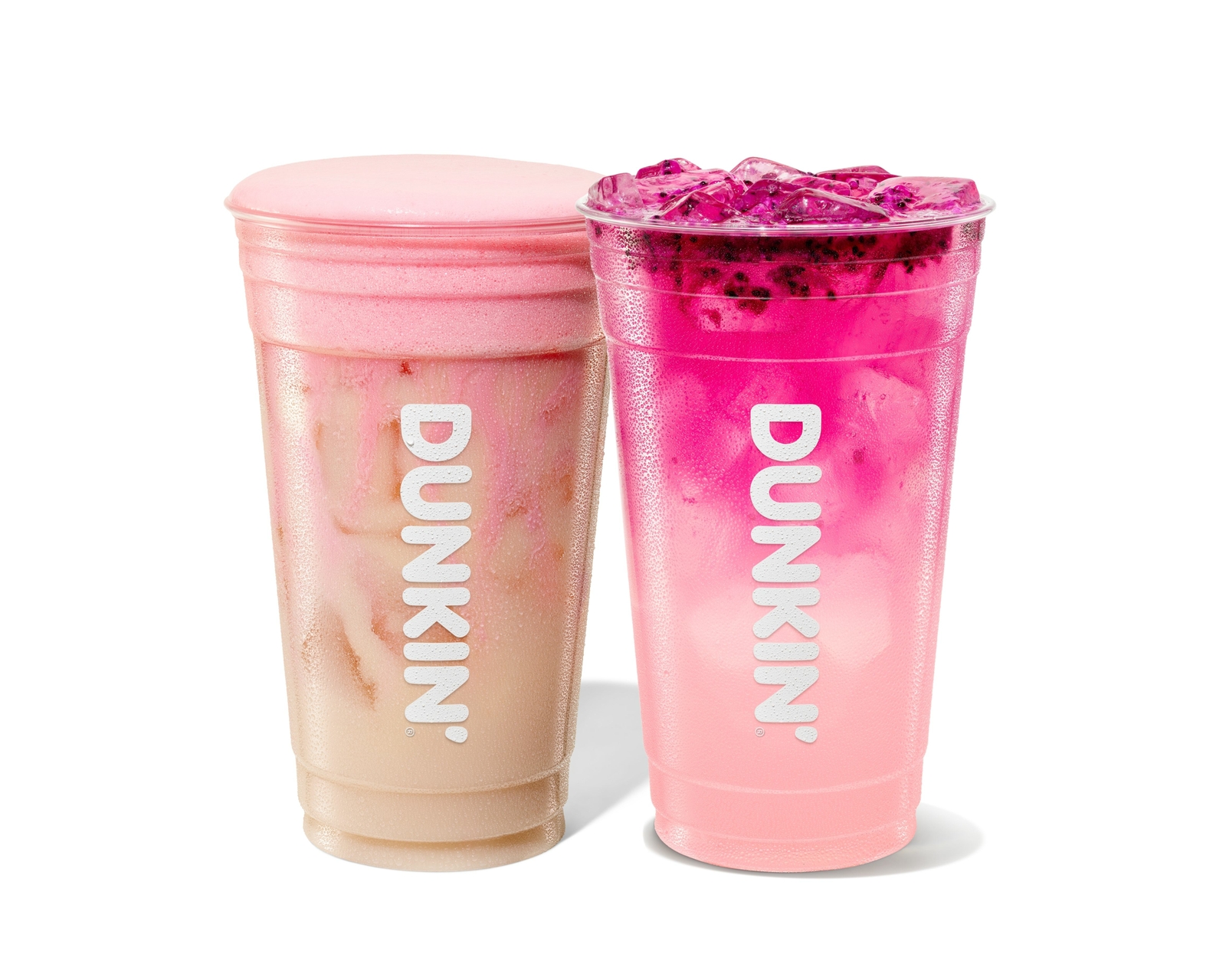 Dunkin' Pink Lemon Drop Suncloud Lemonade and Candy Pink Lemonade Refresher