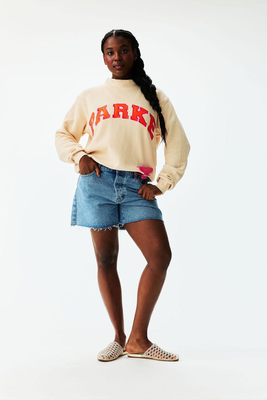 Latte Varsity Mockneck